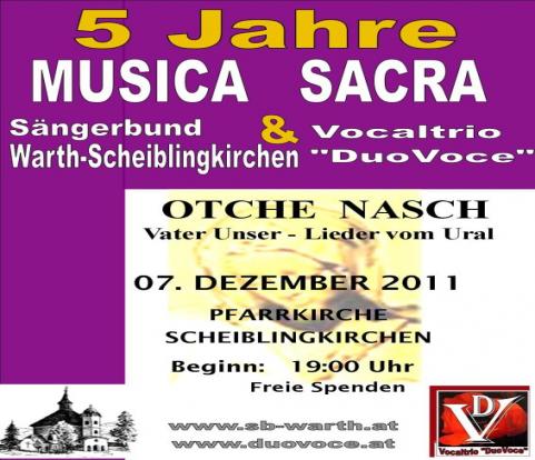 Plakat zur Musica Sacra 2011